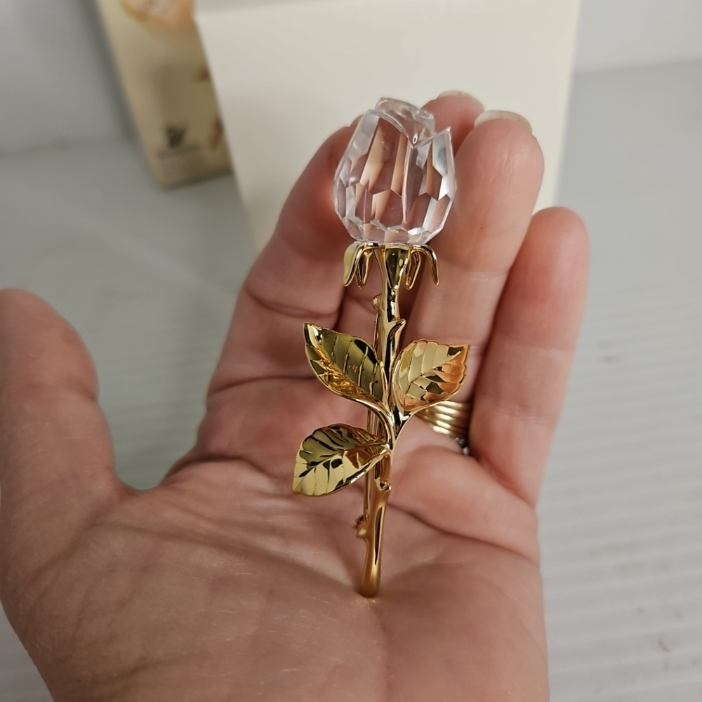 SWAROVSKI CRYSTAL MEMORIES CLASSICS MINIATURE ROSE BOUQUET ORIGINAL BOX 2"
